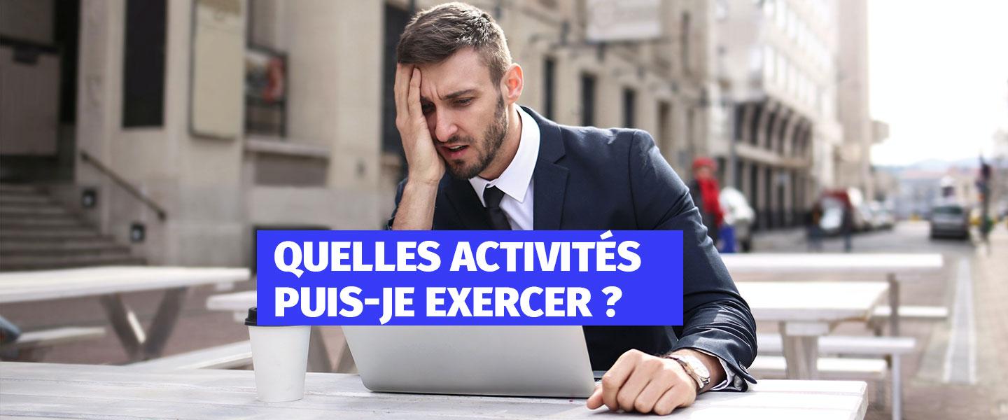 Micro entreprise les activités
